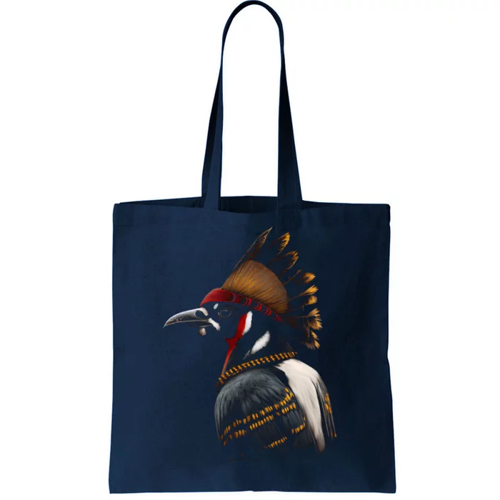 Acorn Woodpecker Bird American Indian Northwest Tribal Tote Bag