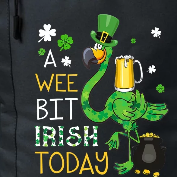 A Wee Bit Irish Today Green Flamingo Beer St Patrick's Day Daily Commute Backpack