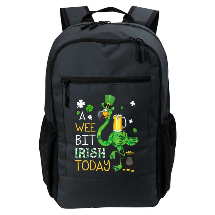 A Wee Bit Irish Today Green Flamingo Beer St Patrick's Day Daily Commute Backpack