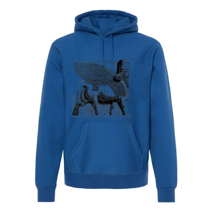 Assyrian Winged Bull Lamassu Iraq Iran Souvenir Gift Premium Hoodie