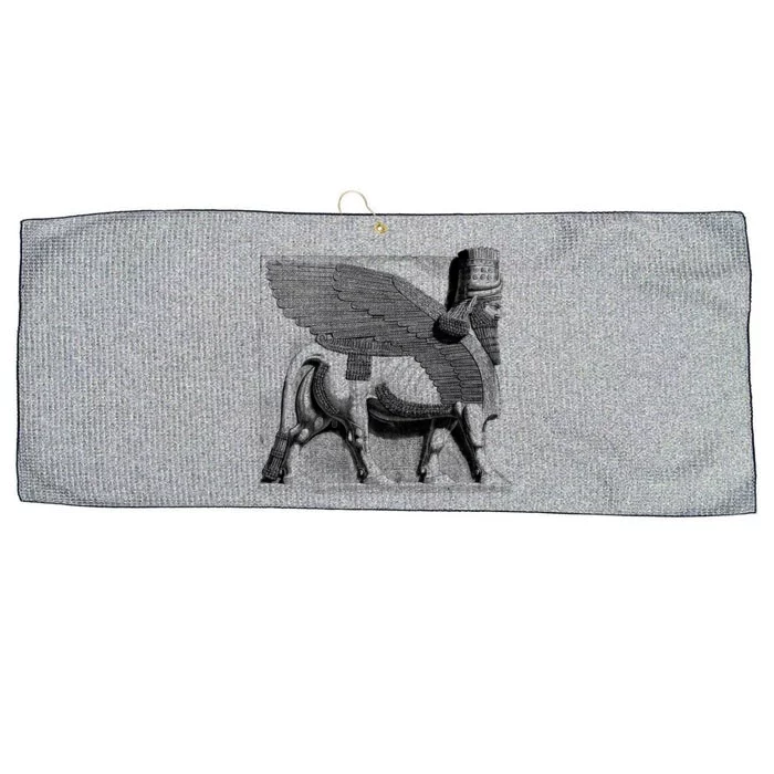 Assyrian Winged Bull Lamassu Iraq Iran Souvenir Gift Large Microfiber Waffle Golf Towel