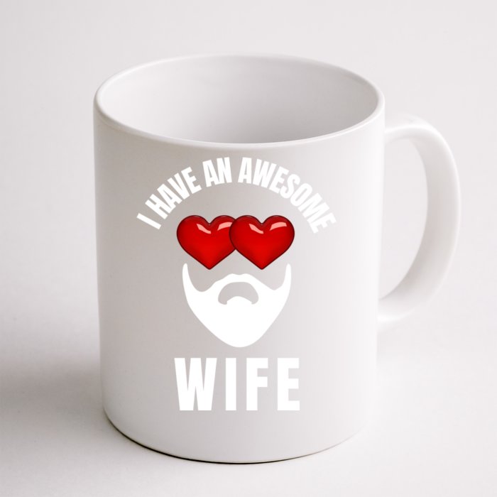 Awesome Wife Beard Taken Valentines Day Matching Couples Gift Front & Back Coffee Mug