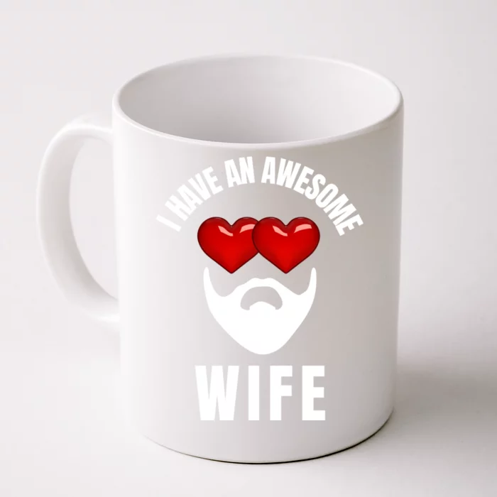 Awesome Wife Beard Taken Valentines Day Matching Couples Gift Front & Back Coffee Mug