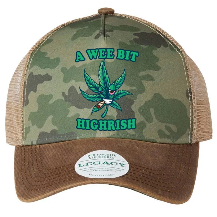 A Wee Bit Highrish 420 Stoner Weed Marijuana St Patricks Day Legacy Tie Dye Trucker Hat