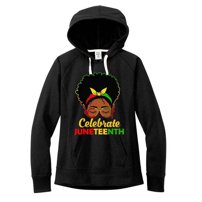 Afro Woman Black Queen African American Women Juneteenth Women's Fleece Hoodie