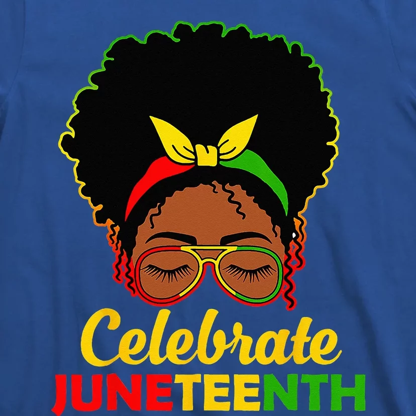 Afro Woman Black Queen African American Women Juneteenth T-Shirt