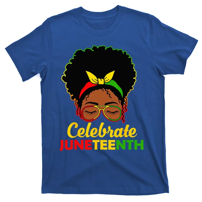 Afro Woman Black Queen African American Women Juneteenth T-Shirt