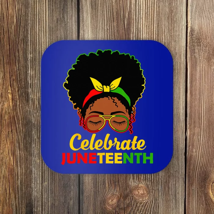 Afro Woman Black Queen African American Women Juneteenth Coaster