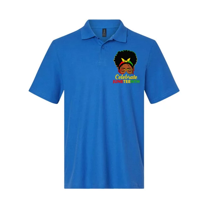 Afro Woman Black Queen African American Women Juneteenth Softstyle Adult Sport Polo