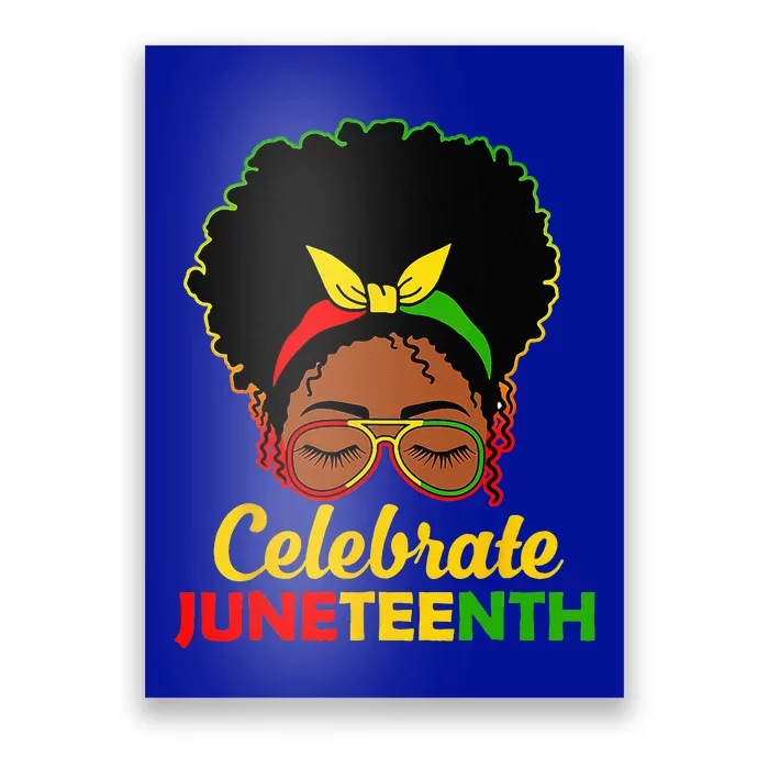 Afro Woman Black Queen African American Women Juneteenth Poster