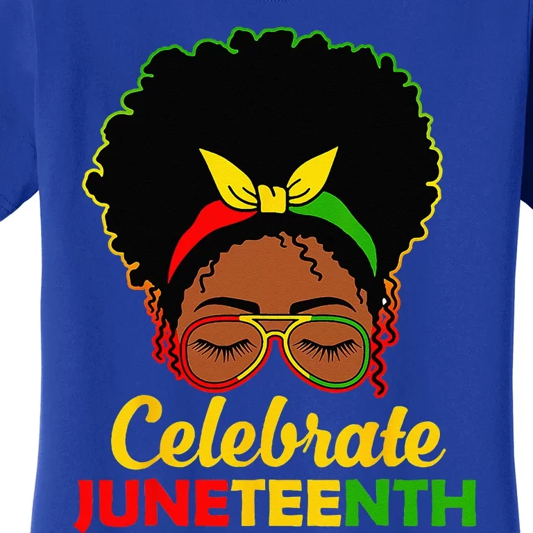 Afro Woman Black Queen African American Women Juneteenth Women's T-Shirt