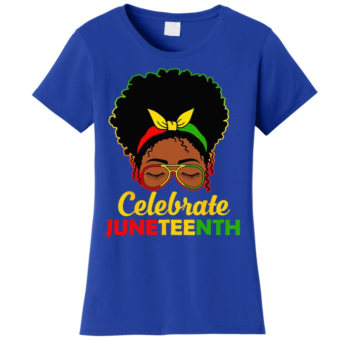 Afro Woman Black Queen African American Women Juneteenth Women's T-Shirt