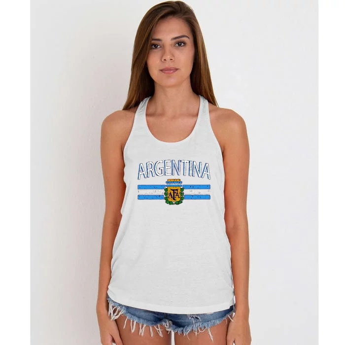 Argentina World Champion Football For Lover Gift Trending Women's Knotted Racerback Tank