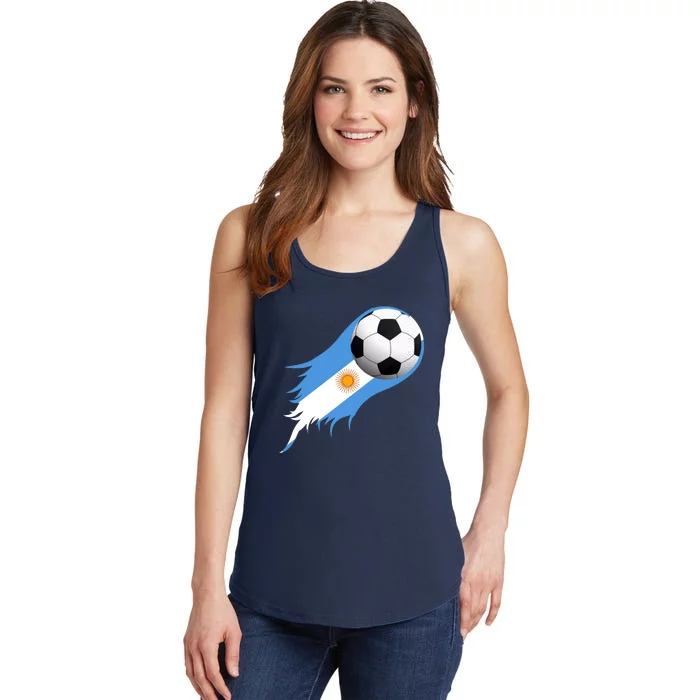 Argentina World Champion Football For Lover Gift Trending Ladies Essential Tank