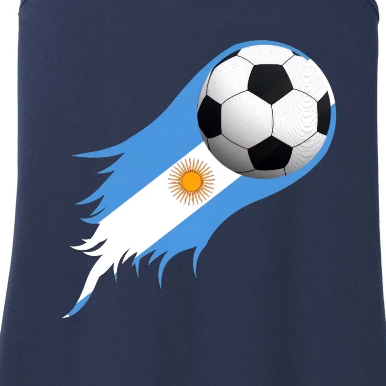 Argentina World Champion Football For Lover Gift Trending Ladies Essential Tank