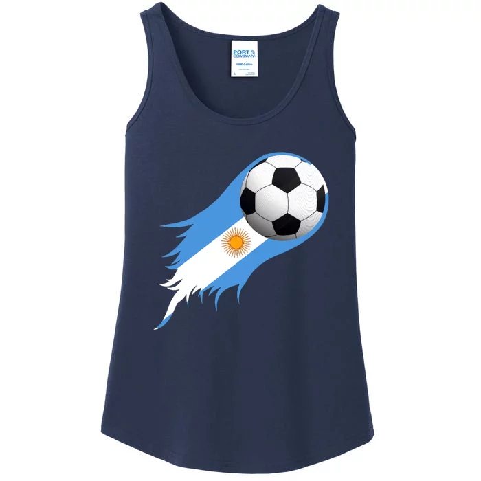 Argentina World Champion Football For Lover Gift Trending Ladies Essential Tank