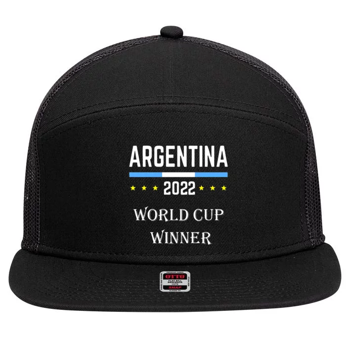 Argentina World Champion Football For Lover Gift Trending 7 Panel Mesh Trucker Snapback Hat