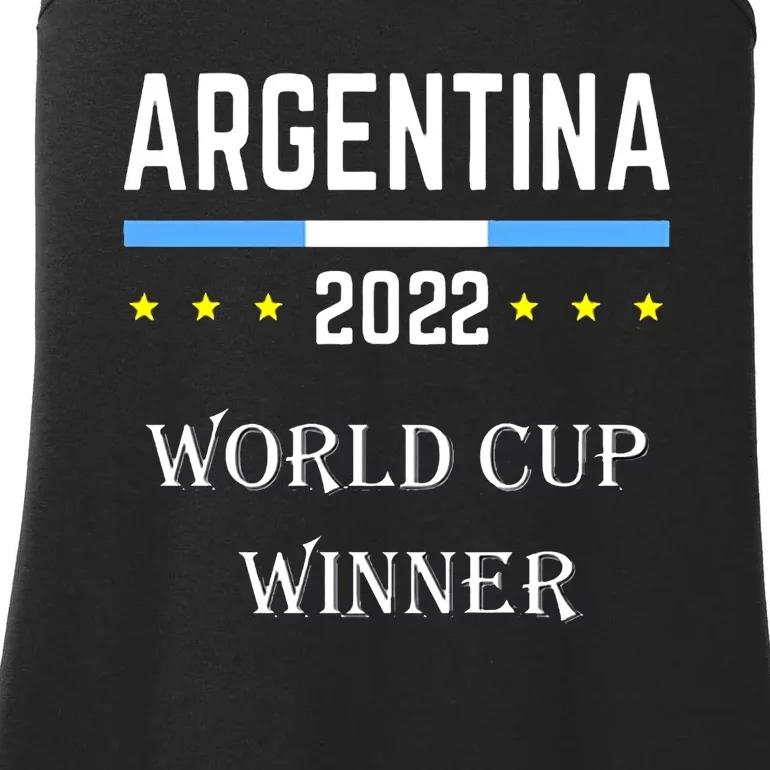 Argentina World Champion Football For Lover Gift Trending Ladies Essential Tank