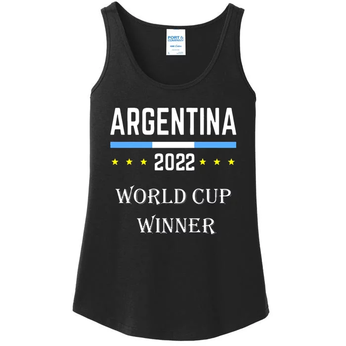 Argentina World Champion Football For Lover Gift Trending Ladies Essential Tank