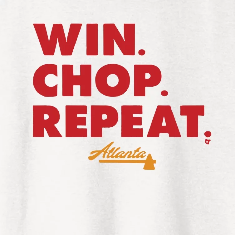 Atlanta Win Chop Repeat Women's Crop Top Tee