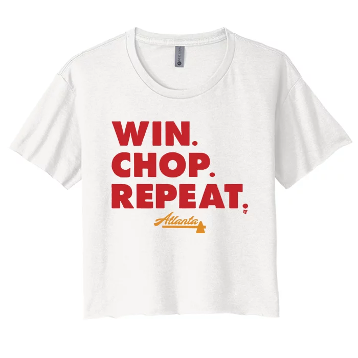 Atlanta Win Chop Repeat Women's Crop Top Tee