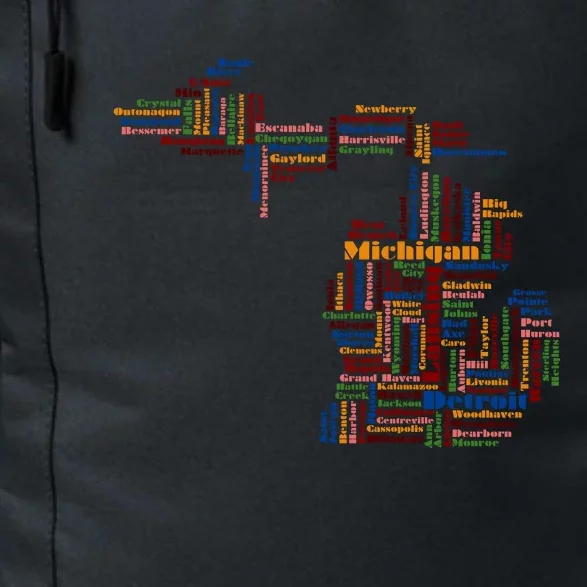 Abstract Word Cloud Map Of Michigan State Daily Commute Backpack