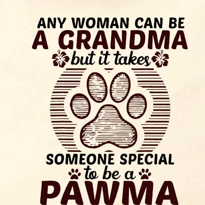 Any Woman Can Be A Grandma Dog Pawma Gifts Zip Tote Bag