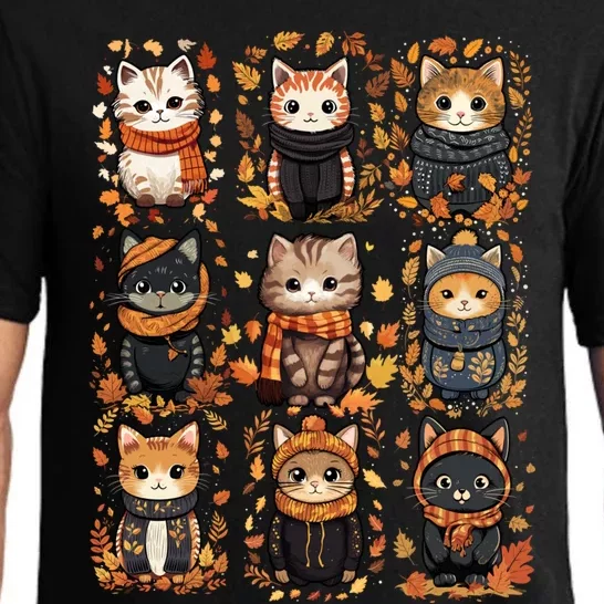 Autumn Winter Cat And Gift Pajama Set