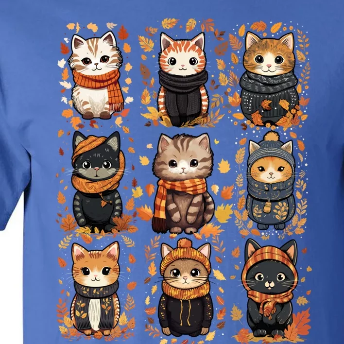 Autumn Winter Cat And Gift Tall T-Shirt