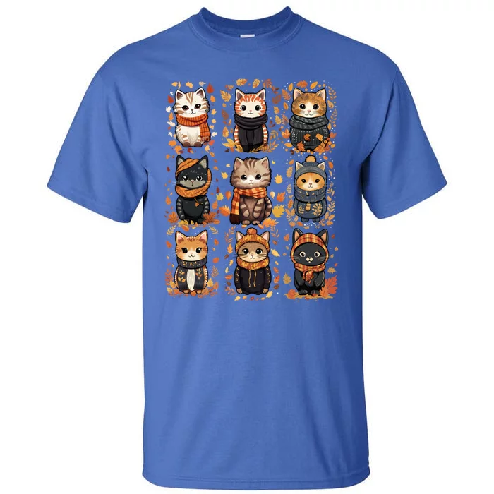 Autumn Winter Cat And Gift Tall T-Shirt