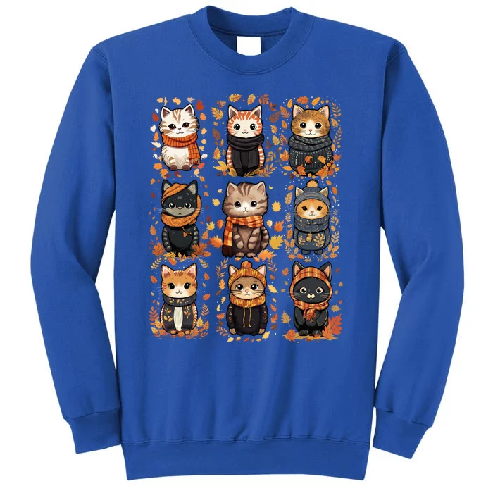 Autumn Winter Cat And Gift Tall Sweatshirt