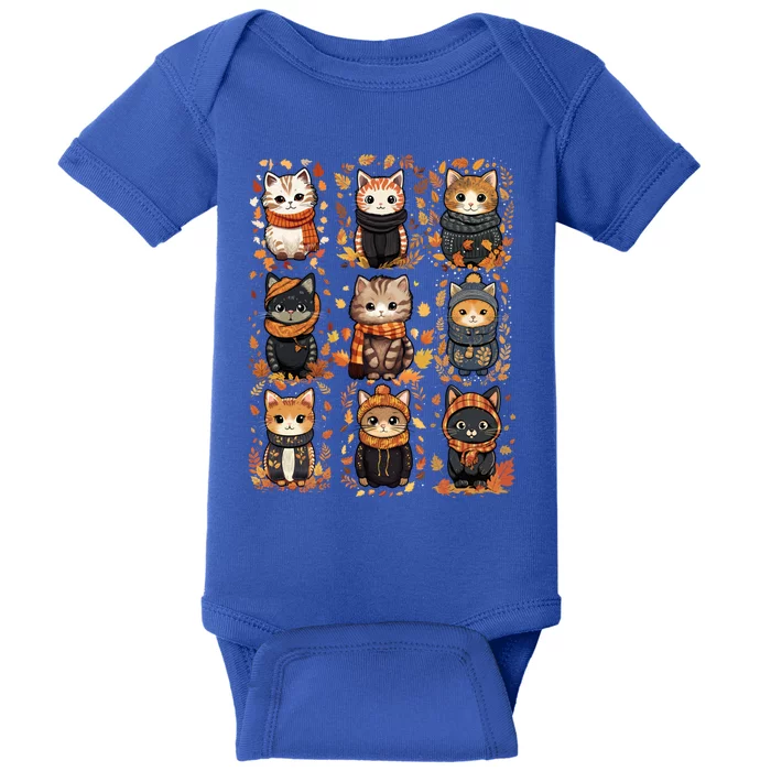 Autumn Winter Cat And Gift Baby Bodysuit