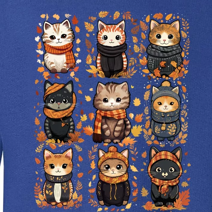 Autumn Winter Cat And Gift Toddler Sweatshirt