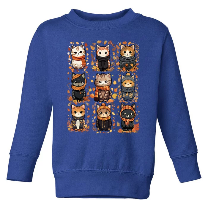 Autumn Winter Cat And Gift Toddler Sweatshirt