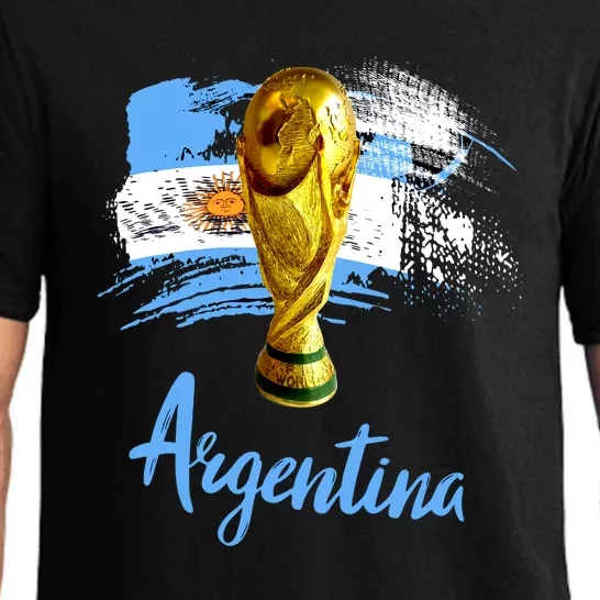 Argentina World Champion Football For Lover Gift Trending Pajama Set