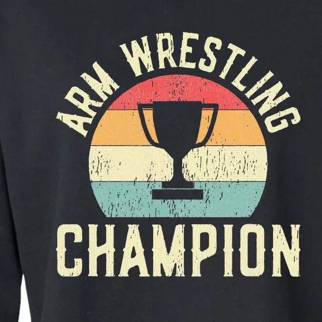 Arm Wrestling Champion Cropped Pullover Crew