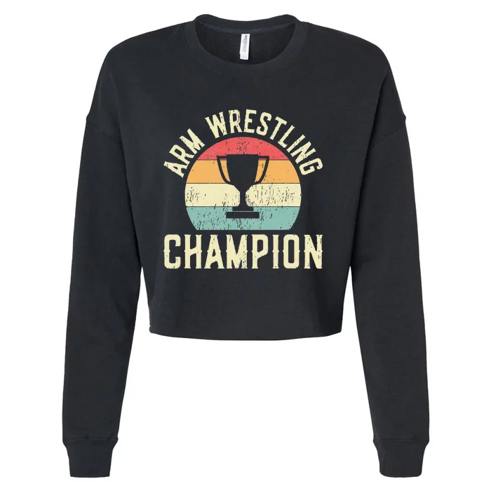 Arm Wrestling Champion Cropped Pullover Crew