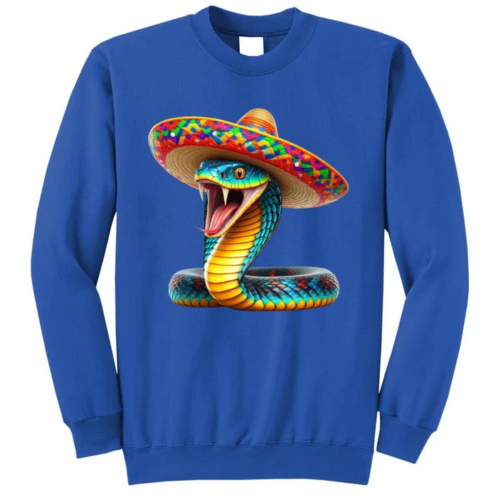 Anaconda Wearing Cinco De Mayo Hat Snake Lovers Birthday Gift Tall Sweatshirt