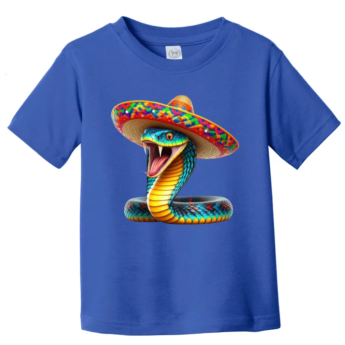 Anaconda Wearing Cinco De Mayo Hat Snake Lovers Birthday Gift Toddler T-Shirt