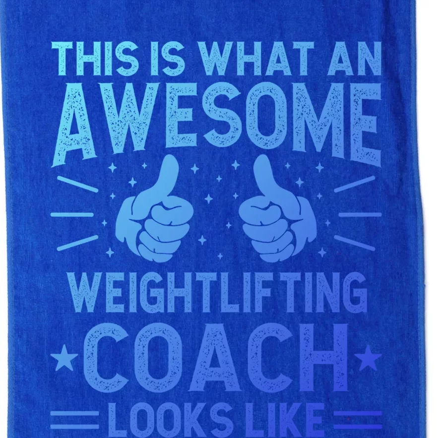 Awesome Weightlifting Coach Funny Weightlifting Coach Gift Platinum Collection Golf Towel