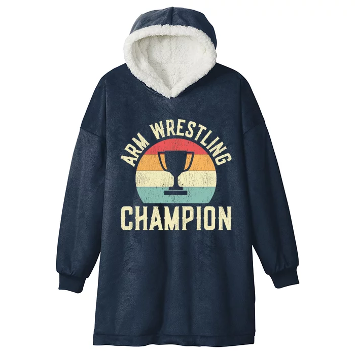 Arm Wrestling Champion Hooded Wearable Blanket