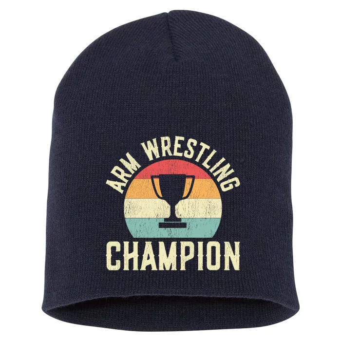 Arm Wrestling Champion Short Acrylic Beanie