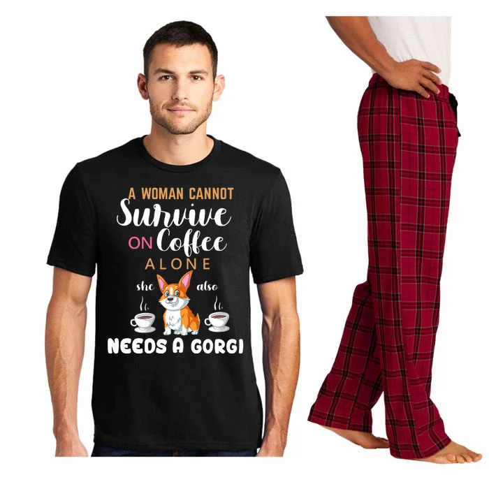 A Woman Cannot Survive On Coffee Alone She Also Needs A Corgi Pajama Set