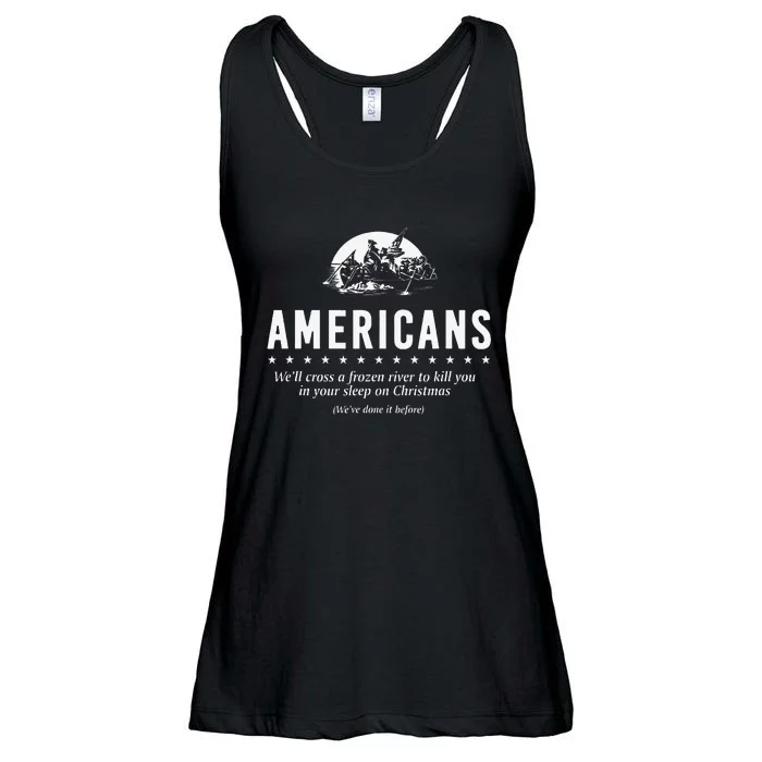 Americans WeLl Cross A Frozen River Ladies Essential Flowy Tank