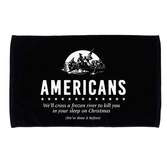 Americans WeLl Cross A Frozen River Microfiber Hand Towel