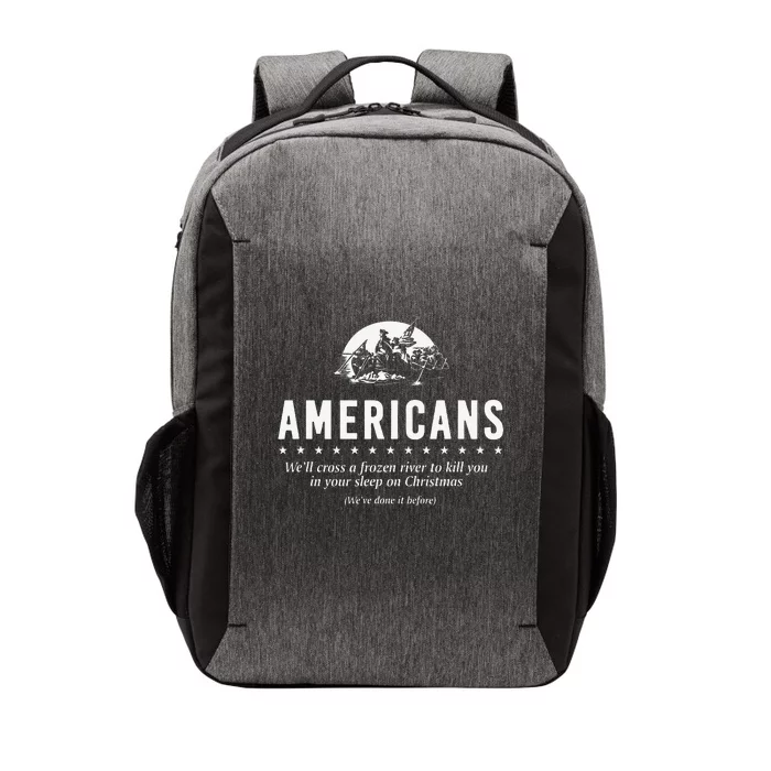 Americans WeLl Cross A Frozen River Vector Backpack