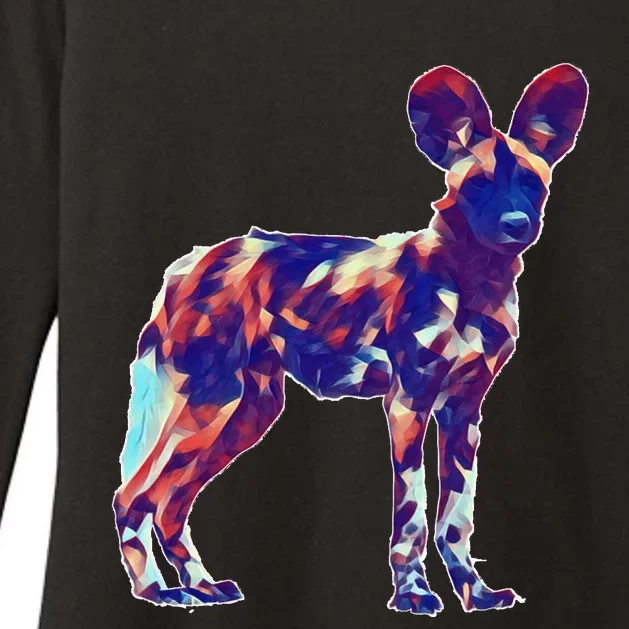 African Wild Dog Womens CVC Long Sleeve Shirt