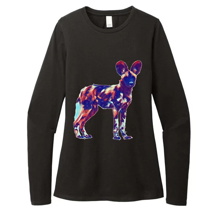 African Wild Dog Womens CVC Long Sleeve Shirt