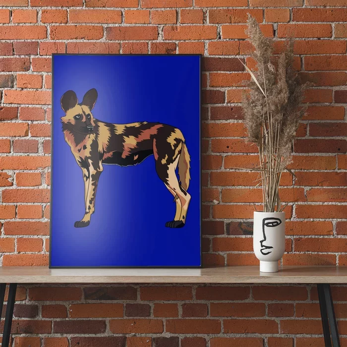 African Wild Dog Hunting Endangered Gift Gift Poster