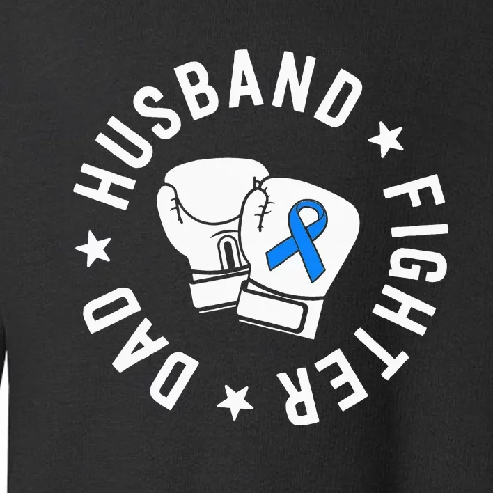 ALS Warrior Dad Husband Father Blue Ribbon Awareness Toddler Sweatshirt